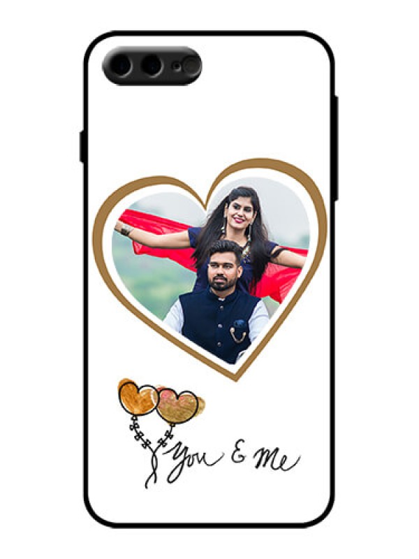 Custom iPhone 8 Plus Custom Metal Phone Case - You and Me Design