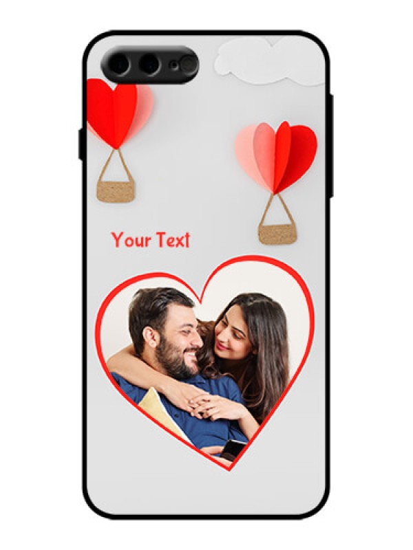 Custom iPhone 8 Plus Custom Metal Phone Case - Parachute Love Design