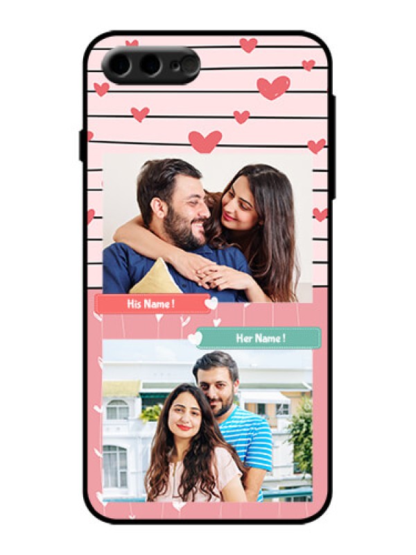 Custom iPhone 8 Plus Custom Metal Phone Case - Photo With Heart Design