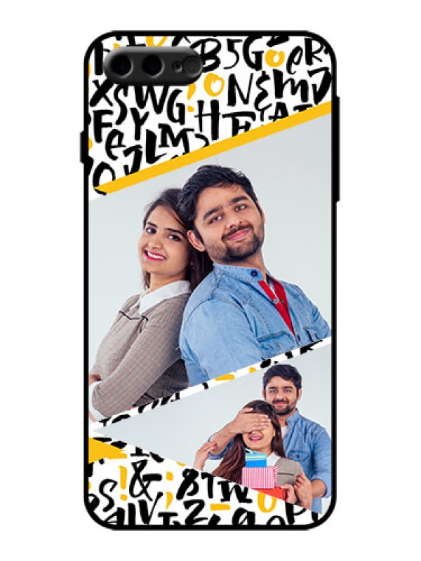 Custom iPhone 8 Plus Custom Metal Phone Case - Letters Pattern Design