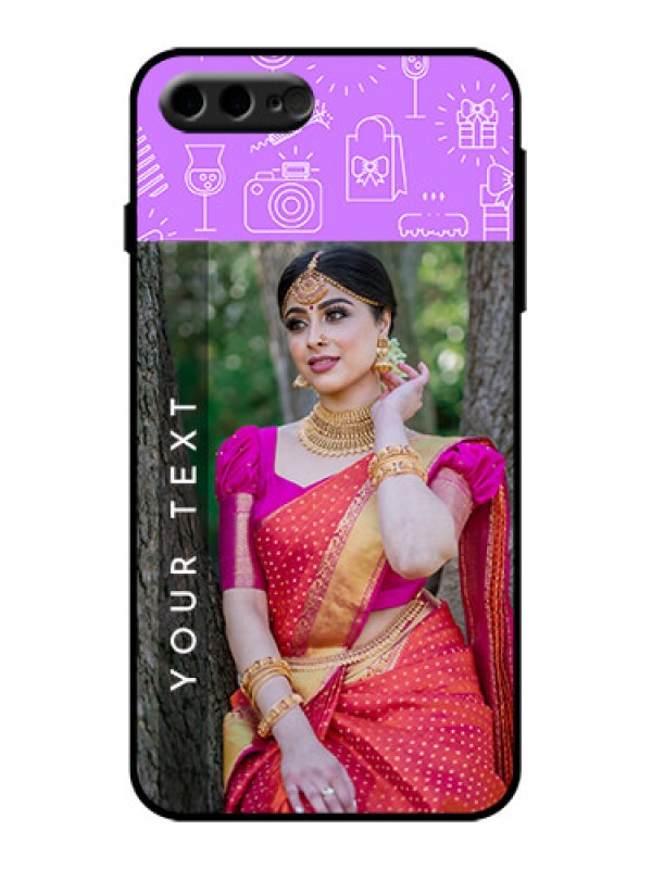 Custom iPhone 8 Plus Custom Metal Phone Case - Birthday Icons Design