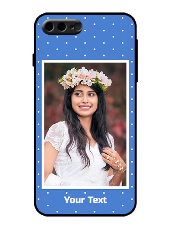 Custom iPhone 8 Plus Custom Metal Phone Case - Polka Dots Design