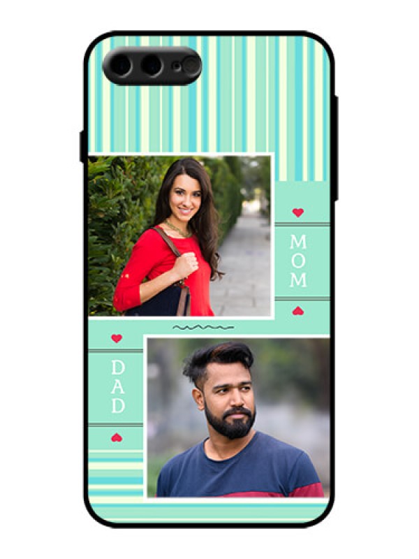 Custom iPhone 8 Plus Custom Metal Phone Case - Mom and Dad Pic Design