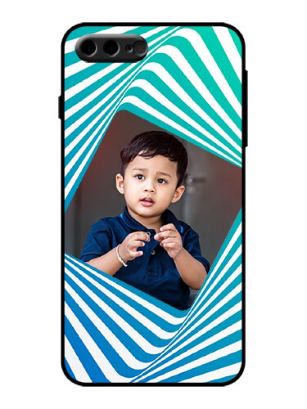 Custom iPhone 8 Plus Custom Metal Phone Case - Abstract Spiral Design