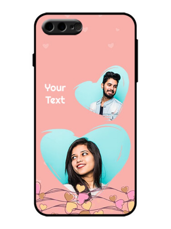 Custom iPhone 8 Plus Custom Metal Phone Case - Love Doodle Design