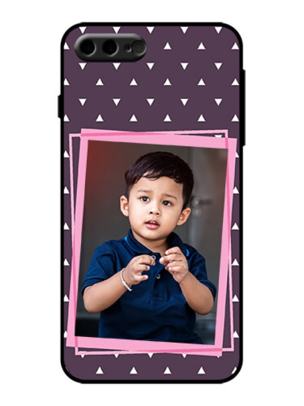 Custom iPhone 8 Plus Custom Metal Phone Case - Triangle Pattern Dotted Design