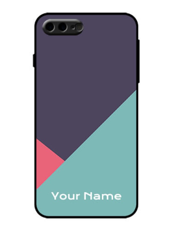 Custom iPhone 8 Plus Custom Metal Phone Case - Tri Color Abstract Design