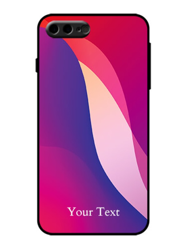Custom iPhone 8 Plus Custom Metal Phone Case - Digital Abstract Overlap Design