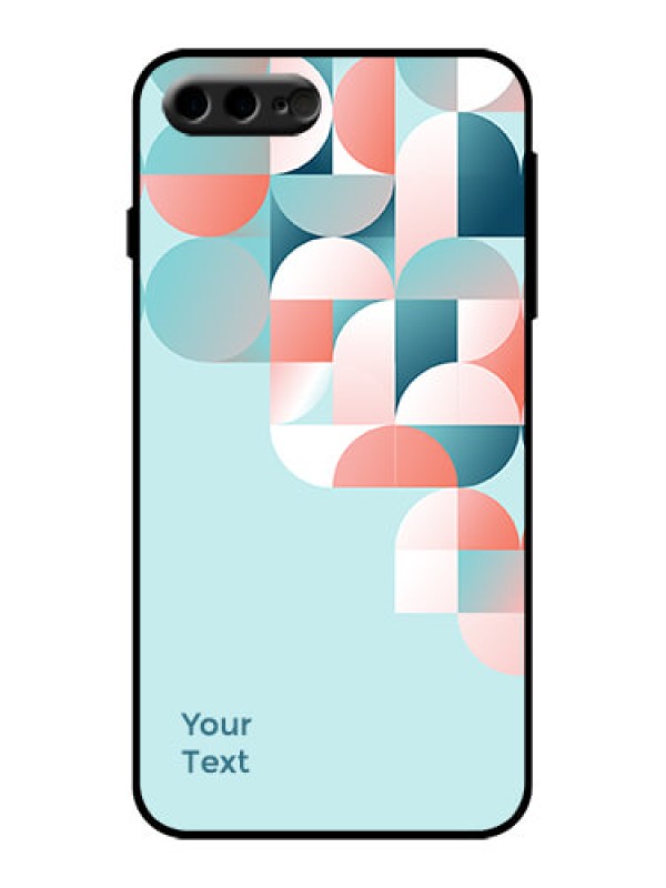 Custom iPhone 8 Plus Custom Metal Phone Case - Stylish Semi - Circle Pattern Design