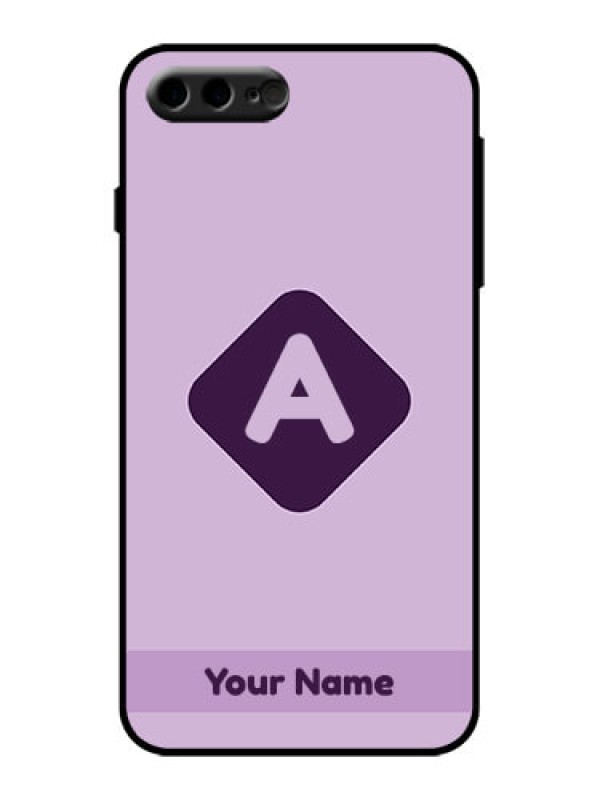 Custom iPhone 8 Plus Custom Metal Phone Case - Custom Letter In Curved Badge Design