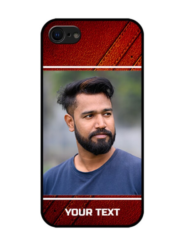 Custom iPhone 8 Custom Metal Phone Case - Leather Phone Case Design