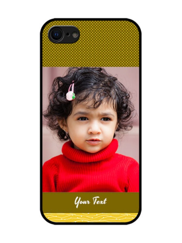 Custom iPhone 8 Custom Metal Phone Case - Simple Green Color Design