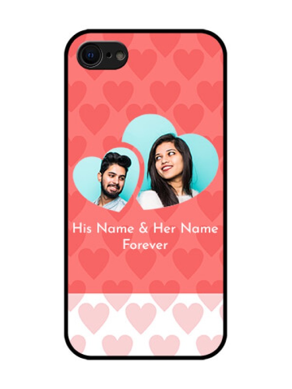 Custom iPhone 8 Custom Metal Phone Case - Couple Pic Upload Design