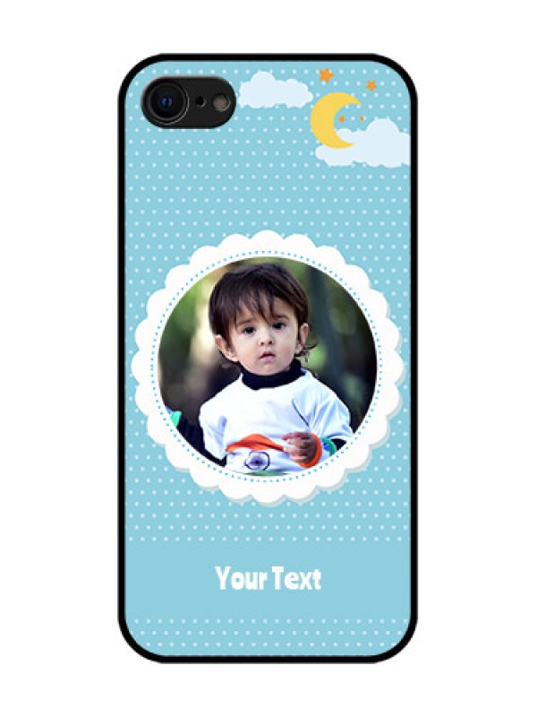 Custom iPhone 8 Custom Metal Phone Case - Violet Pattern Design