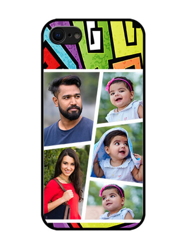 Custom iPhone 8 Custom Metal Phone Case - Graffiti Pattern Design