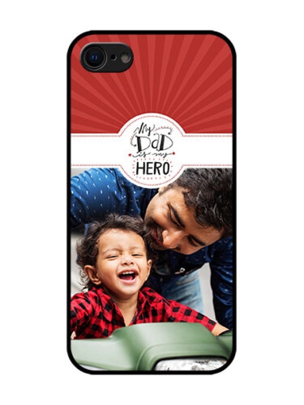 Custom iPhone 8 Custom Metal Phone Case - My Dad Hero Design