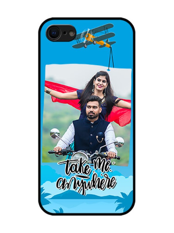 Custom iPhone 8 Custom Metal Phone Case - Traveller Design