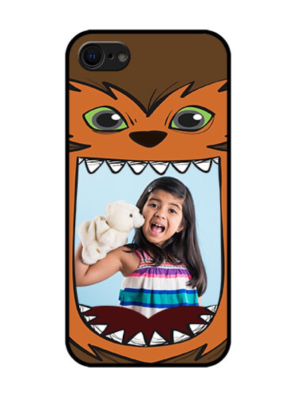 Custom iPhone 8 Custom Metal Phone Case - Owl Monster Back Case Design
