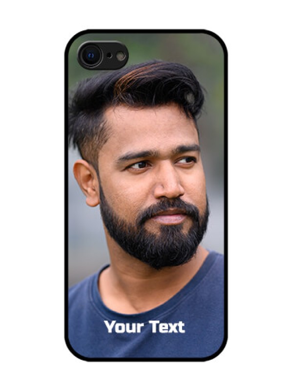 Custom iPhone 8 Custom Metal Phone Case - Photo With Text Design