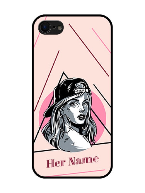 Custom iPhone 8 Custom Metal Phone Case - Rockstar Girl Design