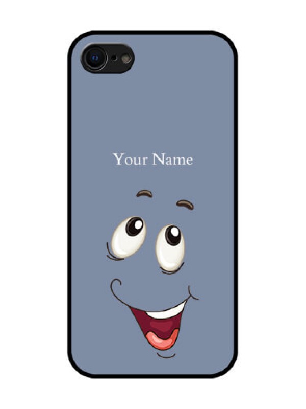 Custom iPhone 8 Custom Metal Phone Case - Laughing Cartoon Face Design