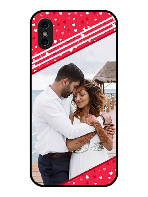 Custom iPhone X Custom Metal Phone Case - Valentines Gift Design
