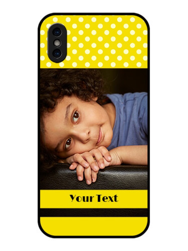 Custom iPhone X Custom Metal Phone Case - Bright Yellow Case Design