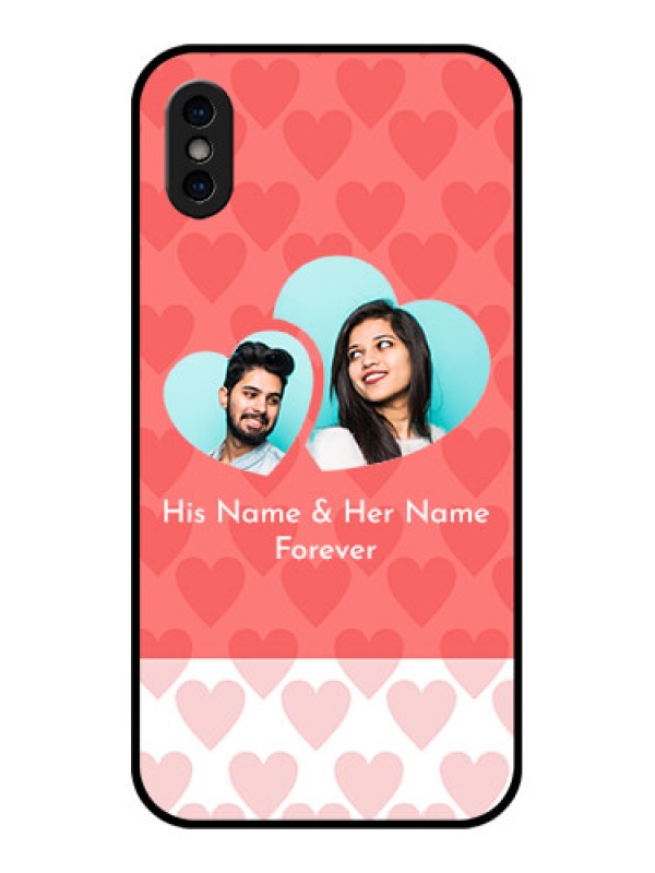 Custom iPhone X Custom Metal Phone Case - Couple Pic Upload Design