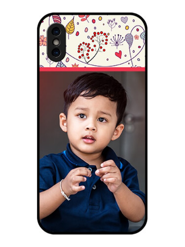 Custom iPhone X Custom Metal Phone Case - Premium Floral Design