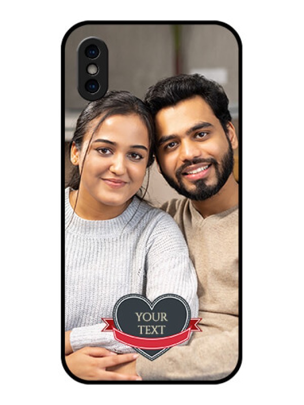 Custom iPhone X Custom Metal Phone Case - Just Married Couple Design