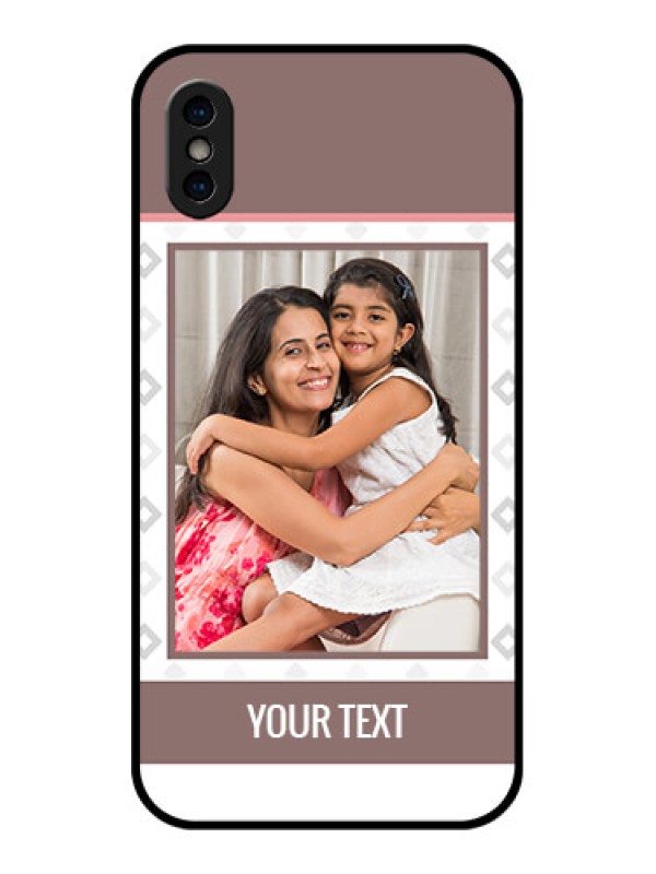 Custom iPhone X Custom Metal Phone Case - Simple Diamond Design