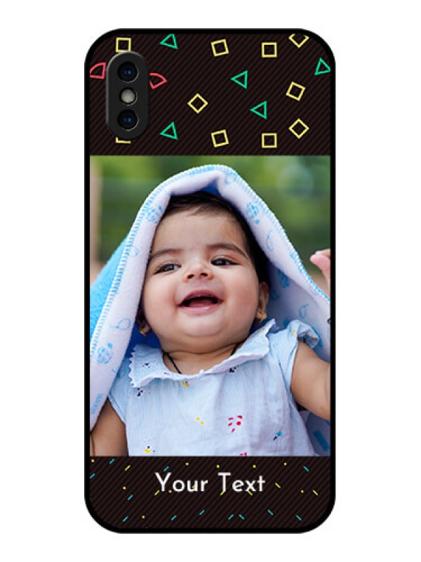 Custom iPhone X Custom Metal Phone Case - With Confetti Birthday Design