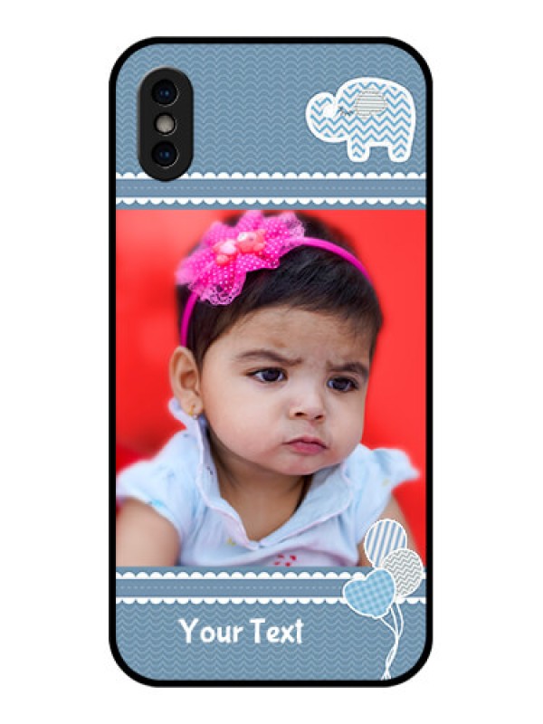 Custom iPhone X Custom Metal Phone Case - With Kids Pattern Design