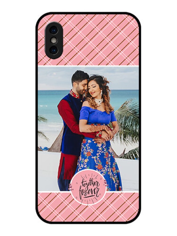 Custom iPhone X Custom Metal Phone Case - Together Forever Design