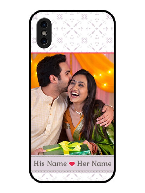 Custom iPhone X Custom Metal Phone Case - With Photo And Ethnic Design