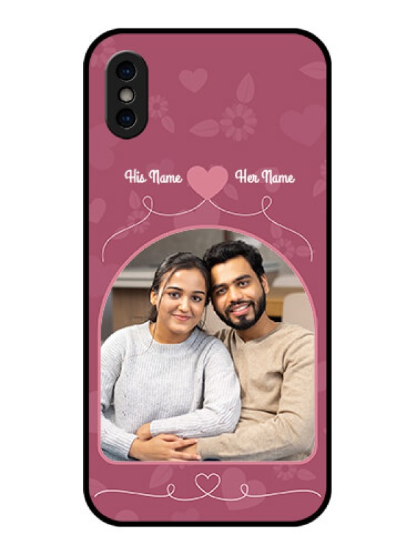 Custom iPhone X Custom Metal Phone Case - Love Floral Design