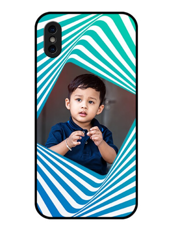 Custom iPhone X Custom Metal Phone Case - Abstract Spiral Design