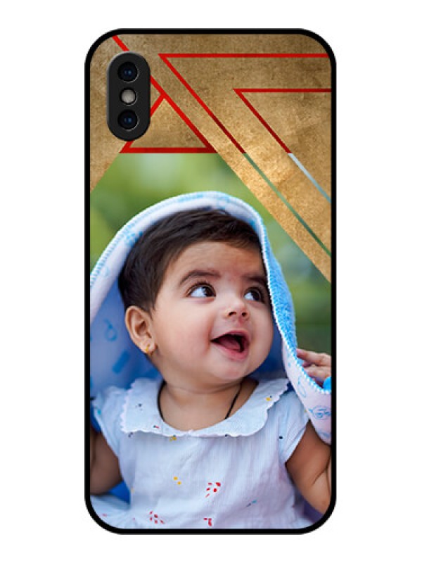 Custom iPhone X Custom Metal Phone Case - Gradient Abstract Texture Design