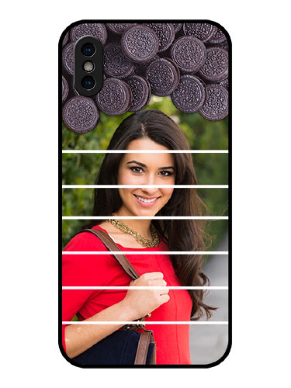 Custom iPhone X Custom Metal Phone Case - With Oreo Biscuit Design