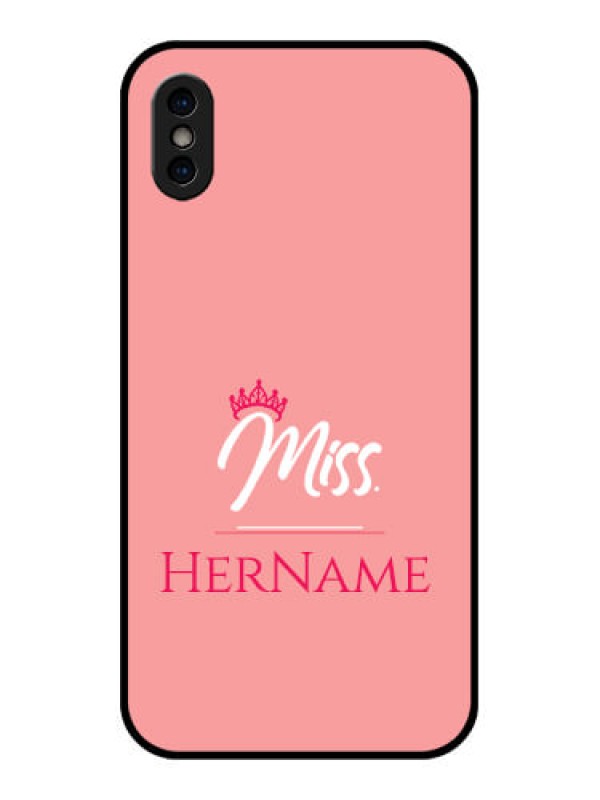 Custom iPhone X Custom Metal Phone Case - Mrs With Name Design
