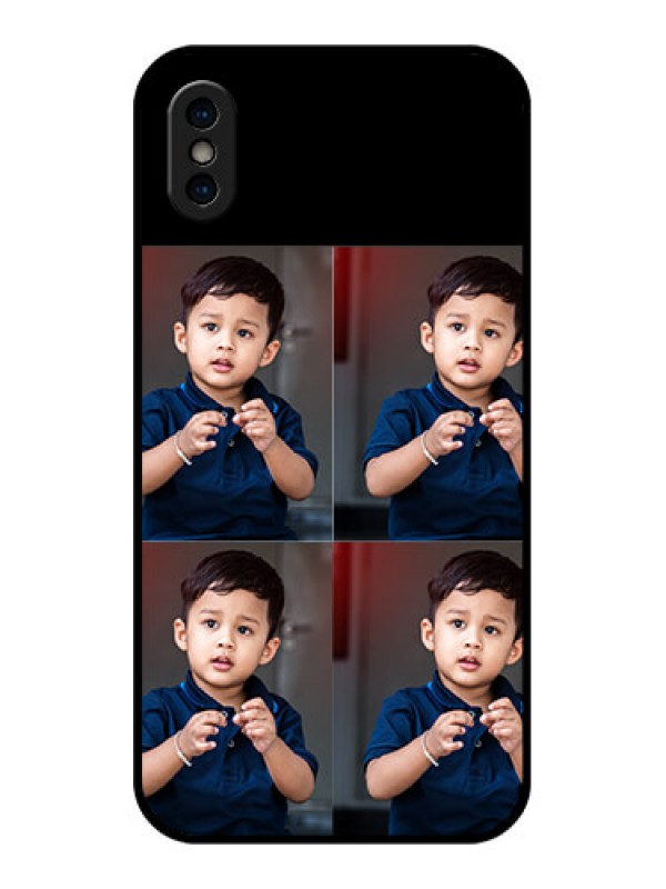 Custom iPhone X Custom Metal Phone Case - 4 Image Holder Design