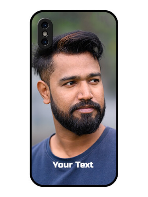 Custom iPhone X Custom Metal Phone Case - Photo With Text Design