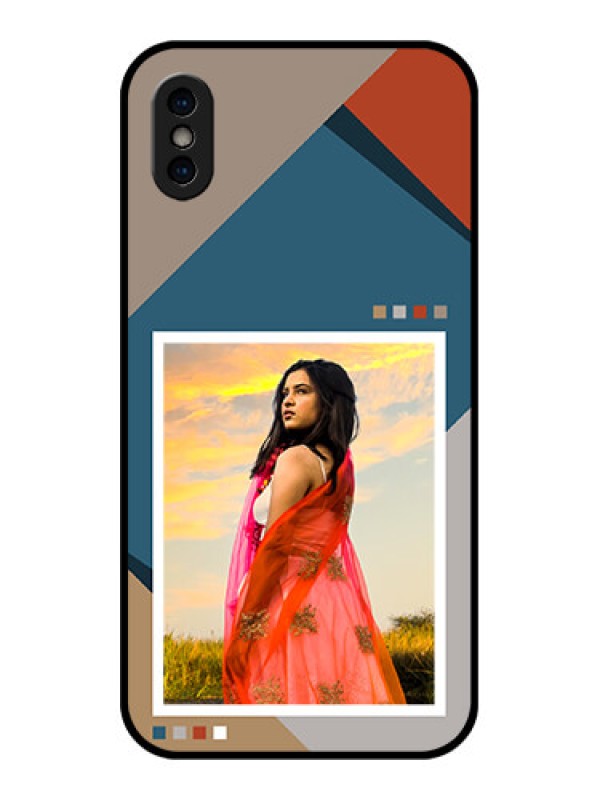 Custom iPhone X Custom Metal Phone Case - Retro Color Pallet Design