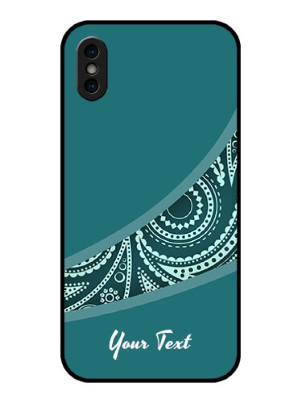 Custom iPhone X Custom Metal Phone Case - Semi Visible Floral Design