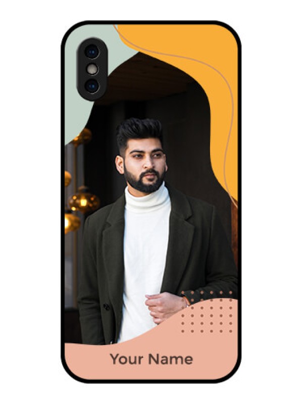 Custom iPhone X Custom Metal Phone Case - Tri - Coloured Overlay Design