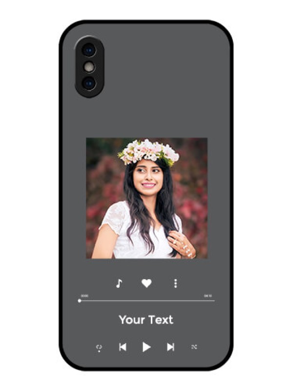 Custom iPhone X Custom Metal Phone Case - Play The Music Design