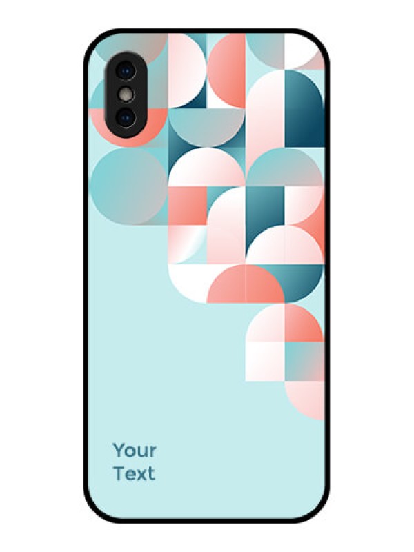 Custom iPhone X Custom Metal Phone Case - Stylish Semi - Circle Pattern Design