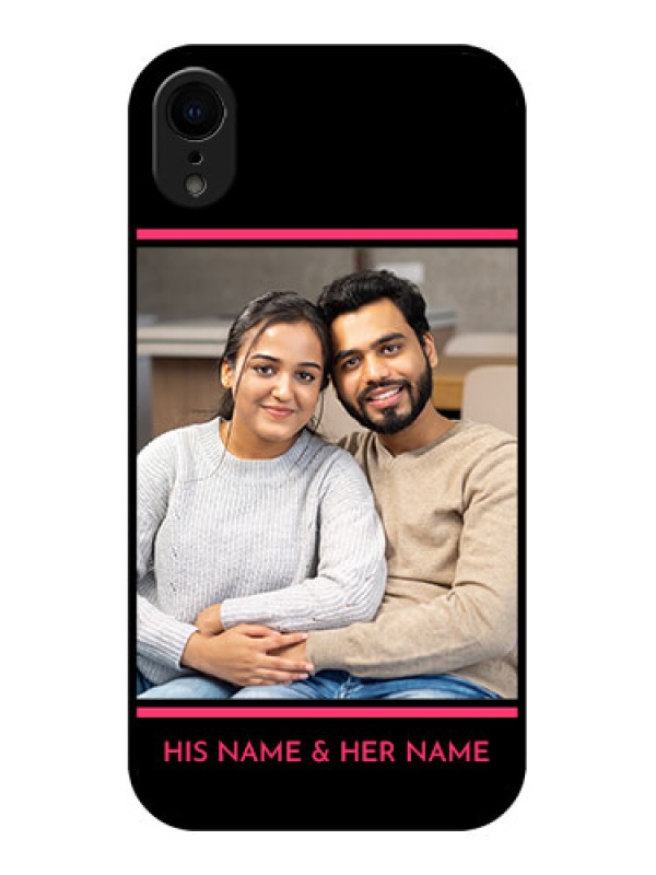 Custom iPhone XR Custom Metal Phone Case - With Add Text Design