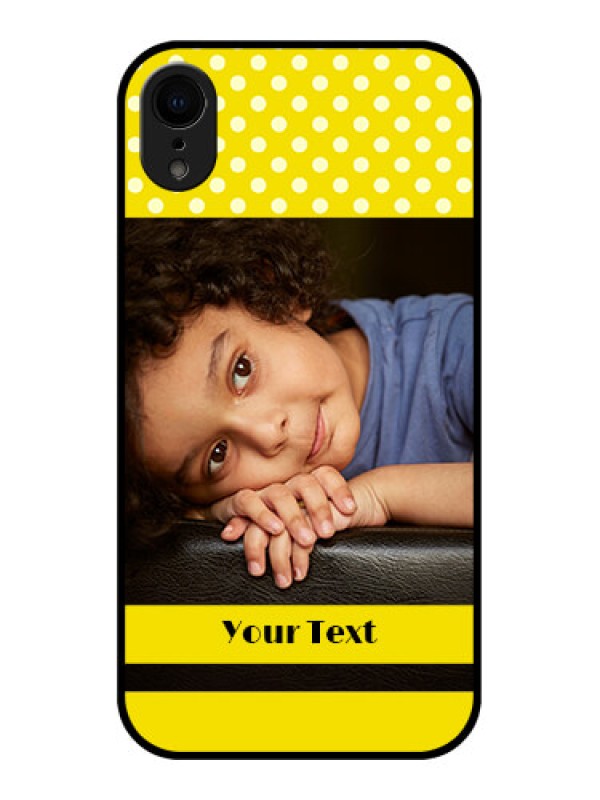 Custom iPhone XR Custom Metal Phone Case - Bright Yellow Case Design