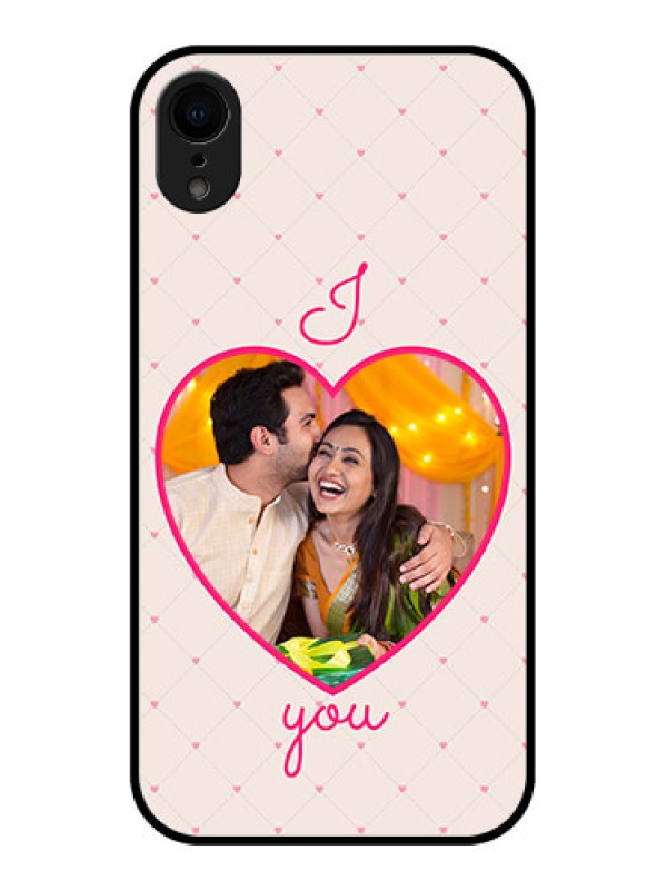 Custom iPhone XR Custom Metal Phone Case - Heart Shape Design